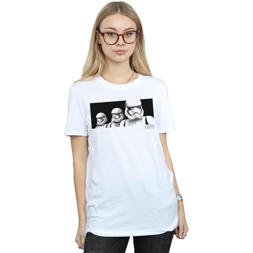 Vêtements Femme T-shirts manches longues Star Wars The Rise Of Skywalker Troopers Band Blanc