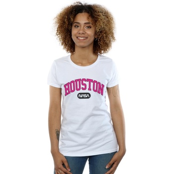 Vêtements Femme T-shirts & Polos Nasa Houston Collegiate Blanc