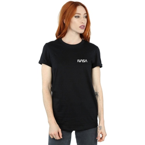 Vêtements Femme T-shirts manches longues Nasa Modern Logo Chest Noir