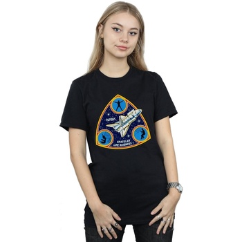 Vêtements Femme T-shirts manches longues Nasa Love Moschino peace logo long sleeve shirt Noir
