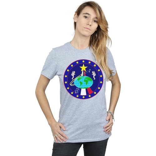 Vêtements Femme T-shirts Basic manches longues Nasa Classic Globe Astronauts Gris
