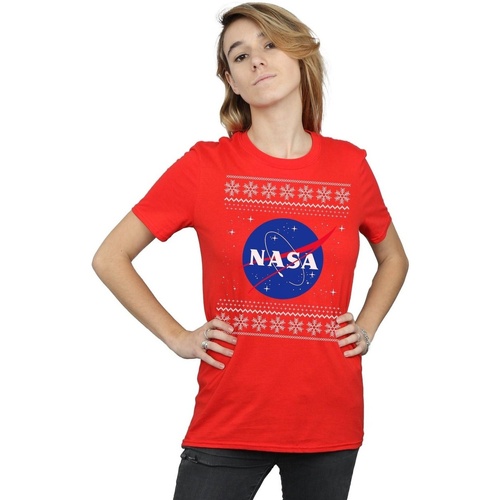 Vêtements Femme T-shirts manches longues Nasa BI47303 Rouge