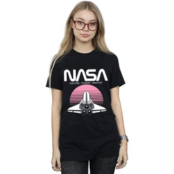 Vêtements Femme T-shirts manches longues Nasa Space Shuttle Sunset Noir