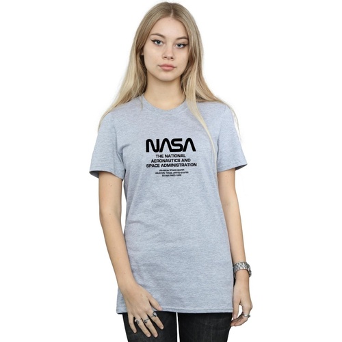 Vêtements Femme T-shirts Basic manches longues Nasa Worm Blurb Gris