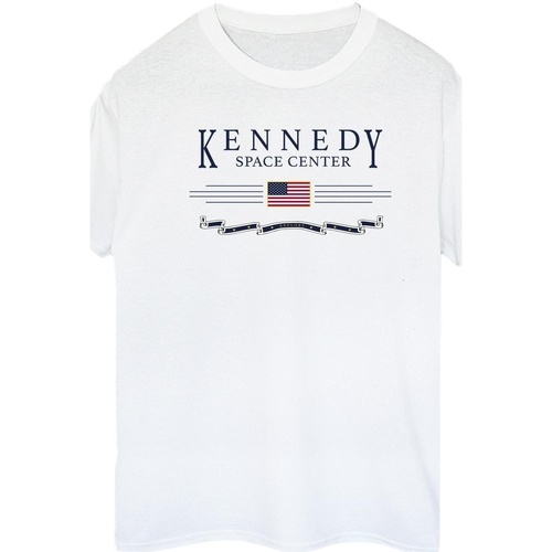 Vêtements Femme detachable lace-collar T-shirt Nasa Kennedy Space Centre Explore Blanc