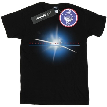 Vêtements Femme detachable lace-collar T-shirt Nasa Kennedy Space Centre Planet Noir