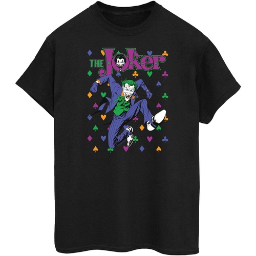 Vêtements Femme T-shirts manches longues Dc Comics Batman Joker Cards Jump Noir