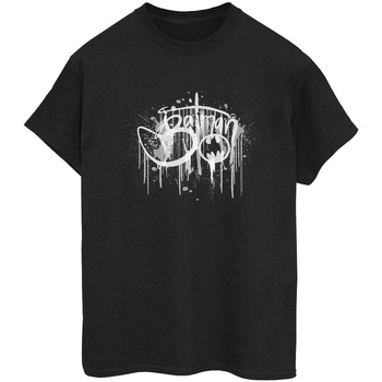 Vêtements Femme T-shirts manches longues Dc Comics Batman Paint Splatter Noir