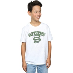 Vêtements Garçon T-shirts manches courtes Harry Potter Slytherin Sport Emblem Blanc