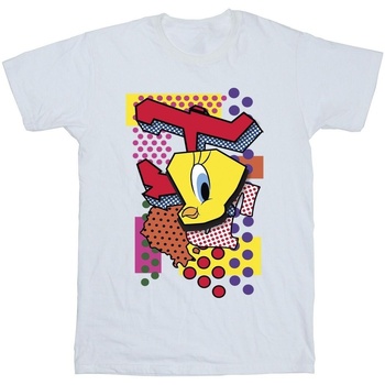 Vêtements Garçon T-shirts manches courtes Dessins Animés Tweety Pop Art Blanc
