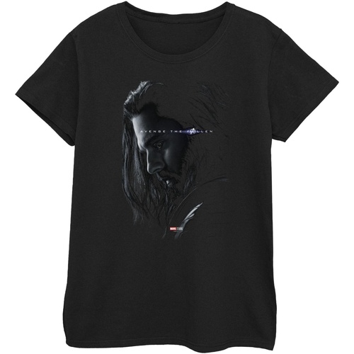 Vêtements Femme T-shirts manches longues Marvel Pochettes / Sacoches Noir