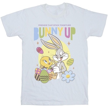 Vêtements Garçon T-shirts manches courtes Dessins Animés Bunny Up Blanc