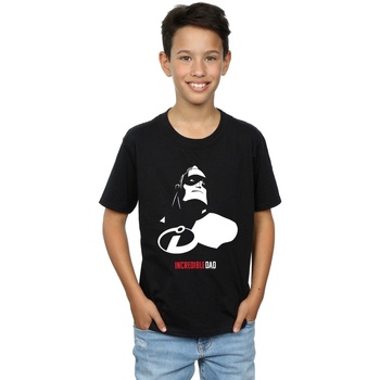 Vêtements Garçon T-shirts manches courtes Disney The Incredibles Incredible Dad Noir