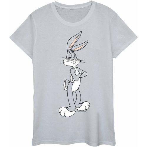 Vêtements Femme T-shirts manches longues Dessins Animés Bugs Bunny Crossed Arms Gris