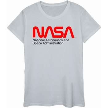 Vêtements Femme T-shirts Basic manches longues Nasa Aeronautics And Space Gris
