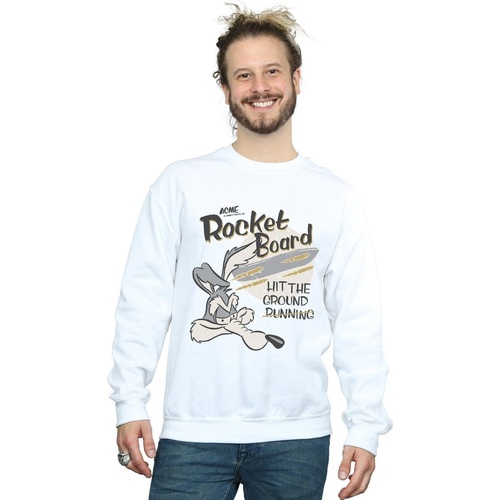 Vêtements Homme Sweats Dessins Animés Wile E Coyote Rocket Board Blanc