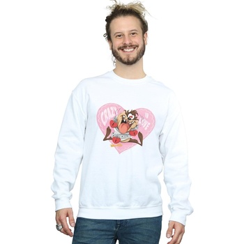 Vêtements Homme Sweats Dessins Animés Taz Valentine's Day Crazy In Love Blanc