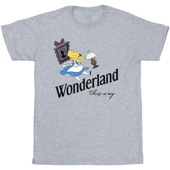 Vêtements Garçon T-shirts manches courtes Disney Alice In Wonderland This Way Gris