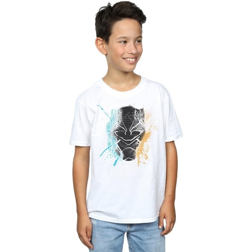 Vêtements Garçon T-shirts manches courtes Marvel Black Panther Splash Blanc