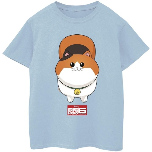 Vêtements Garçon T-shirts manches courtes Disney Big Hero 6 Baymax Kitten Face Bleu