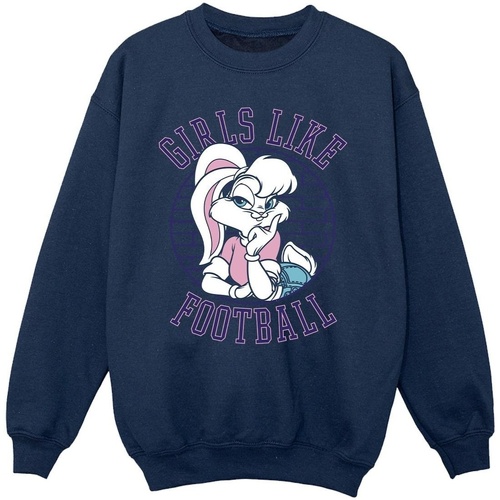 Vêtements Fille Sweats Dessins Animés Lola Bunny Girls Like Football Bleu