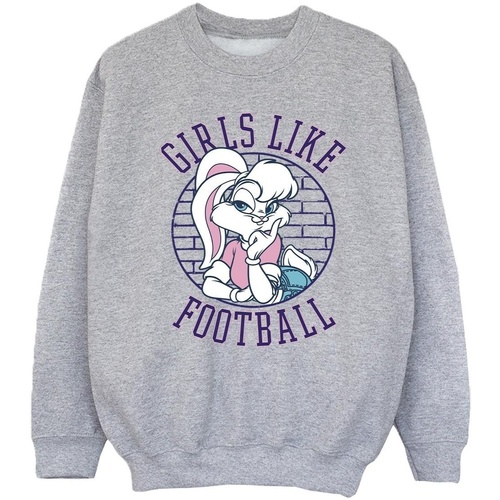 Vêtements Fille Sweats Dessins Animés Lola Bunny Girls Like Football Gris
