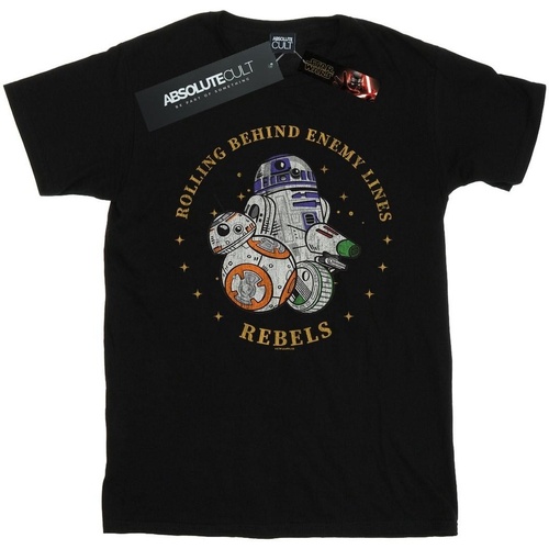 Vêtements Fille T-shirts manches longues Star Wars: The Rise Of Skywalker Rolling Behind Enemy Lines Noir