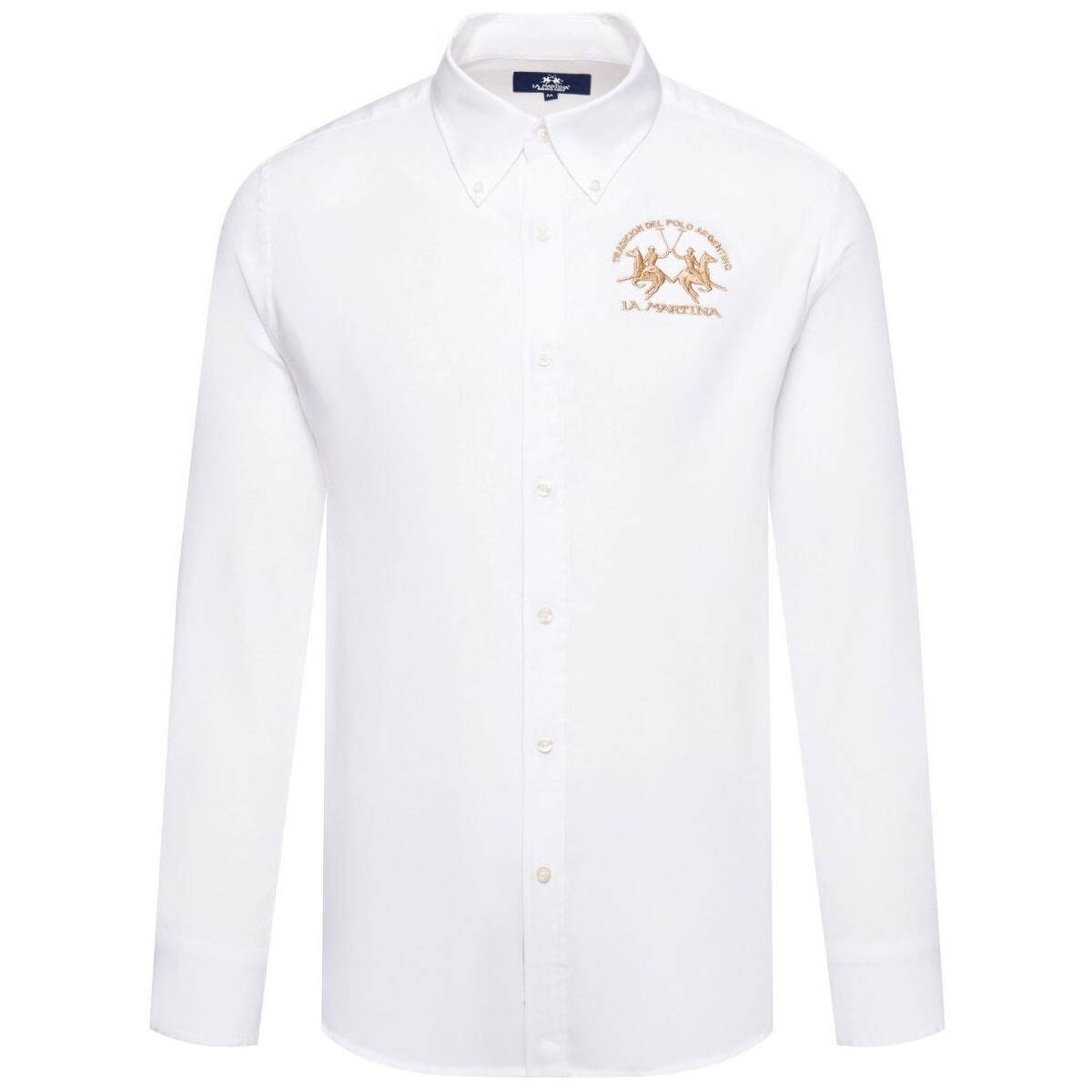 Vêtements Homme Chemises manches longues La Martina CCMC01-PP003 Blanc