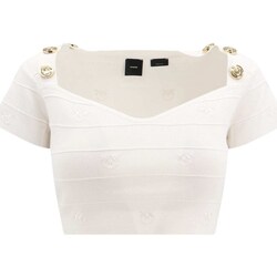 Vêtements Femme T-shirts manches longues Pinko 102882-A1LK Blanc