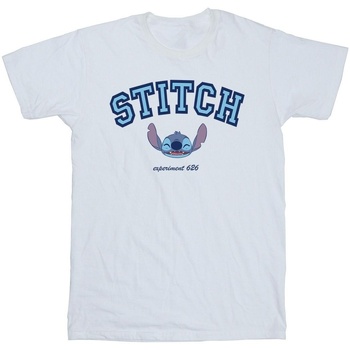 Vêtements Homme T-shirts manches longues Disney Lilo And Stitch Collegial Blanc