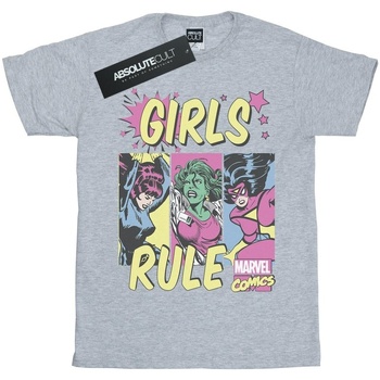 Vêtements Garçon T-shirts manches courtes Marvel Girls Rule Gris