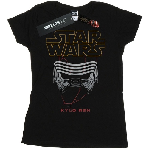 Vêtements Femme T-shirts manches longues Star Wars: The Rise Of Skywalker Kylo Helmet Noir