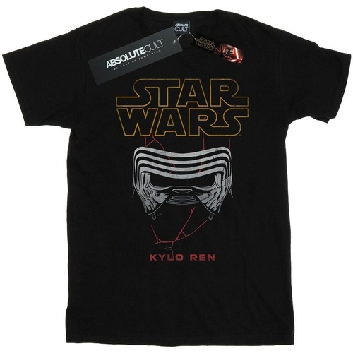Vêtements Fille T-shirts manches longues Star Wars: The Rise Of Skywalker Kylo Helmet Noir