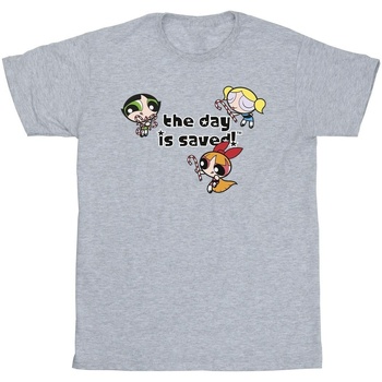 Vêtements Homme T-shirts manches longues The Powerpuff Girls Girls The Day Is Saved Gris