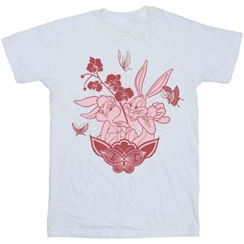 Vêtements Femme T-shirts manches longues Dessins Animés Bugs Bunny Lola And Bugs Blanc