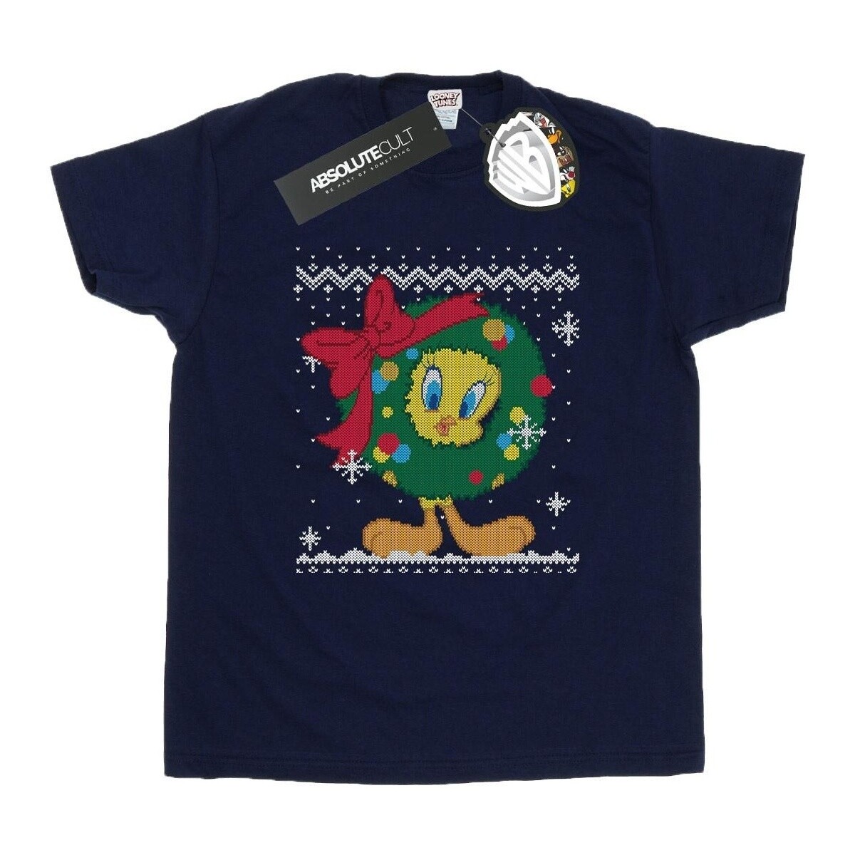 Vêtements Homme T-shirts manches longues Dessins Animés Tweety Pie Christmas Fair Isle Bleu