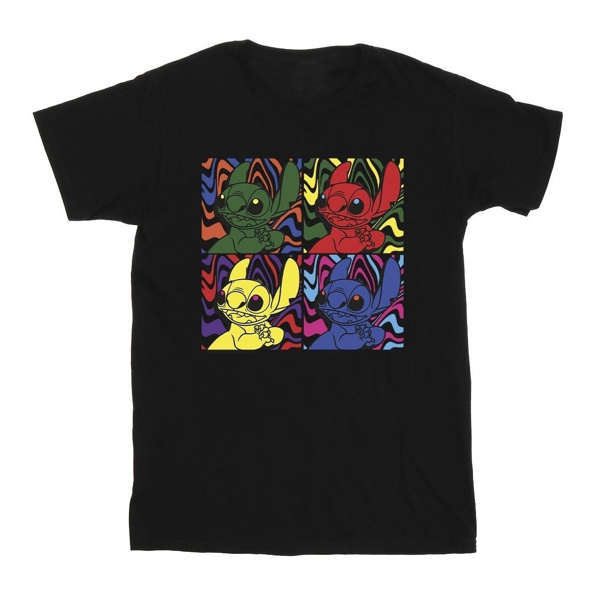 Vêtements Garçon T-shirts manches courtes Disney Lilo & Stitch Pop Art Noir