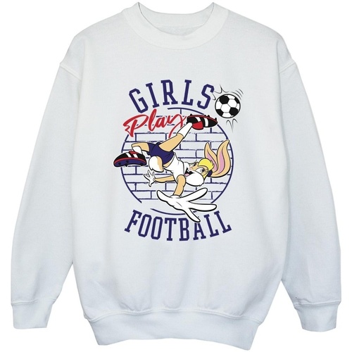 Vêtements Fille Sweats Dessins Animés Lola Bunny Girls Play Football Blanc