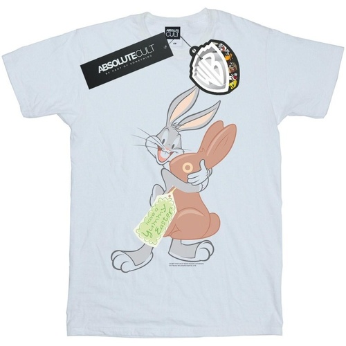 Vêtements Homme T-shirts manches longues Dessins Animés Bugs Bunny Yummy Easter Blanc