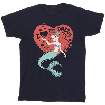 Vêtements Garçon T-shirts manches courtes Disney The Little Mermaid Love Daddy Bleu