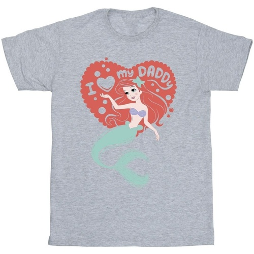 Vêtements Garçon T-shirts manches courtes Disney The Little Mermaid Love Daddy Gris