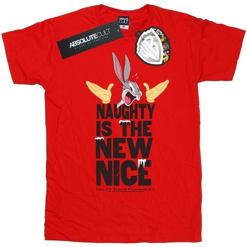 Vêtements Homme T-shirts manches longues Dessins Animés Naughty Is The New Nice Rouge