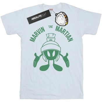 Vêtements Garçon T-shirts manches courtes Dessins Animés Marvin The Martian Large Head Blanc