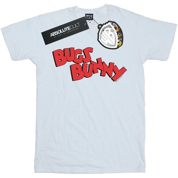 Vêtements Homme T-shirts manches longues Dessins Animés Bugs Bunny Name Blanc