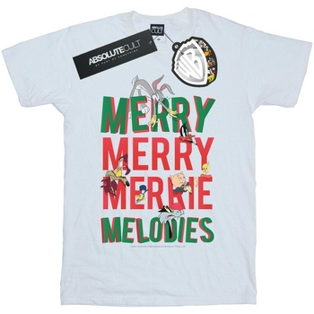 Vêtements Homme T-shirts manches longues Dessins Animés Merry Merrie Melodies Blanc