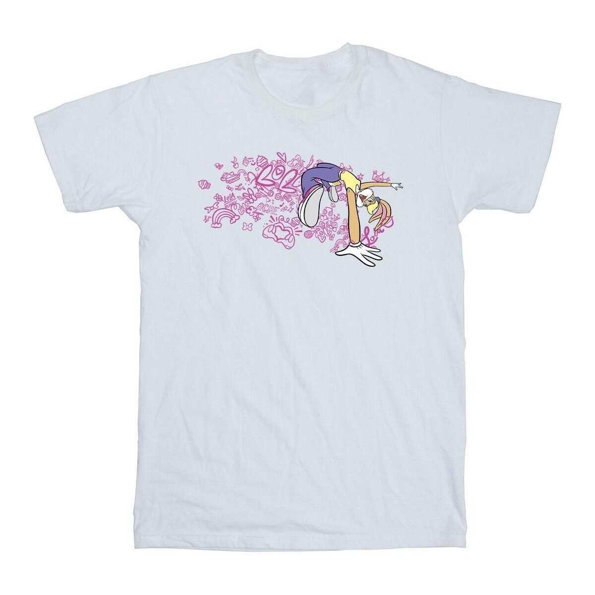 Vêtements Garçon T-shirts manches courtes Dessins Animés ACME Doodles Lola Bunny Blanc