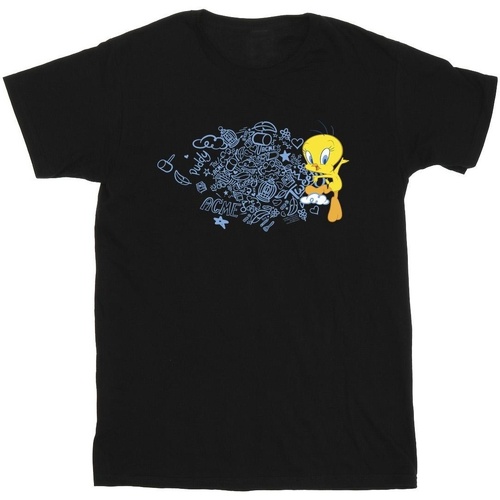 Vêtements Garçon T-shirts manches courtes Dessins Animés ACME Doodles Tweety Noir