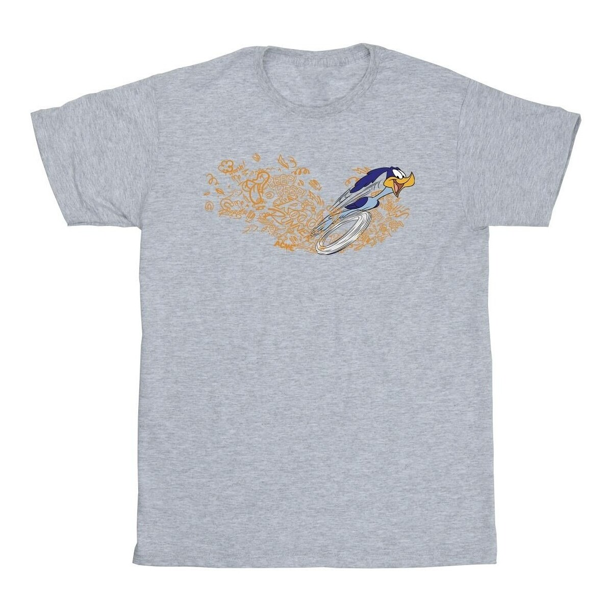 Vêtements Garçon T-shirts manches courtes Dessins Animés ACME Doodles Road Runner Gris