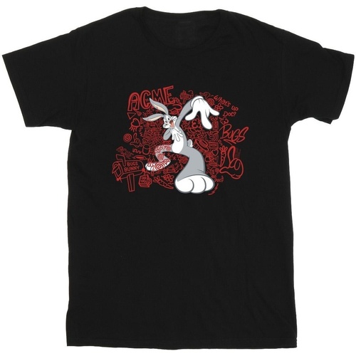 Vêtements Garçon T-shirts manches courtes Dessins Animés ACME Doodles Bugs Bunny Noir