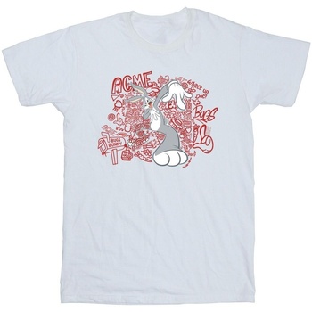 Vêtements Garçon T-shirts manches courtes Dessins Animés ACME Doodles Bugs Bunny Blanc